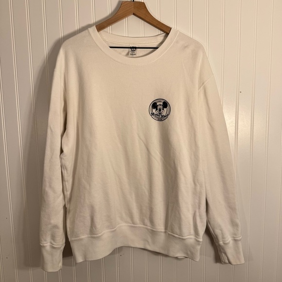 Disney Sweaters - Disney X Uniqlo X Joshua Vides Women’s Mickey Mouse Club White Crewneck Size XL